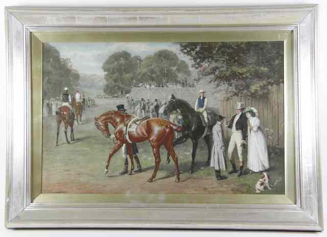 Appraisal: after Samuel Edmund WallerAt the Racecoursehand coloured print cm x