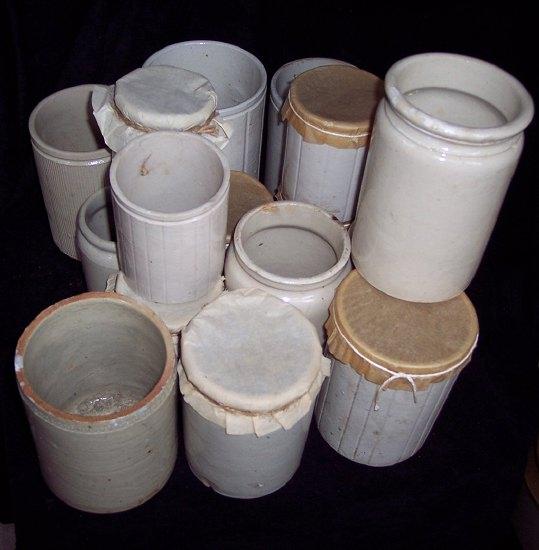 Appraisal: A large quantity of stoneware jars and other jars including