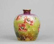 Appraisal: Royal Bonn Hand Painted Poppy Vase German Beautifully hand painted