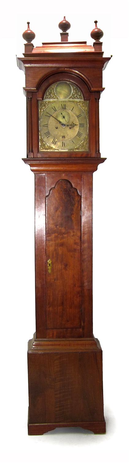 Appraisal: Walnut tall case clock william huston philadelphia pa late th