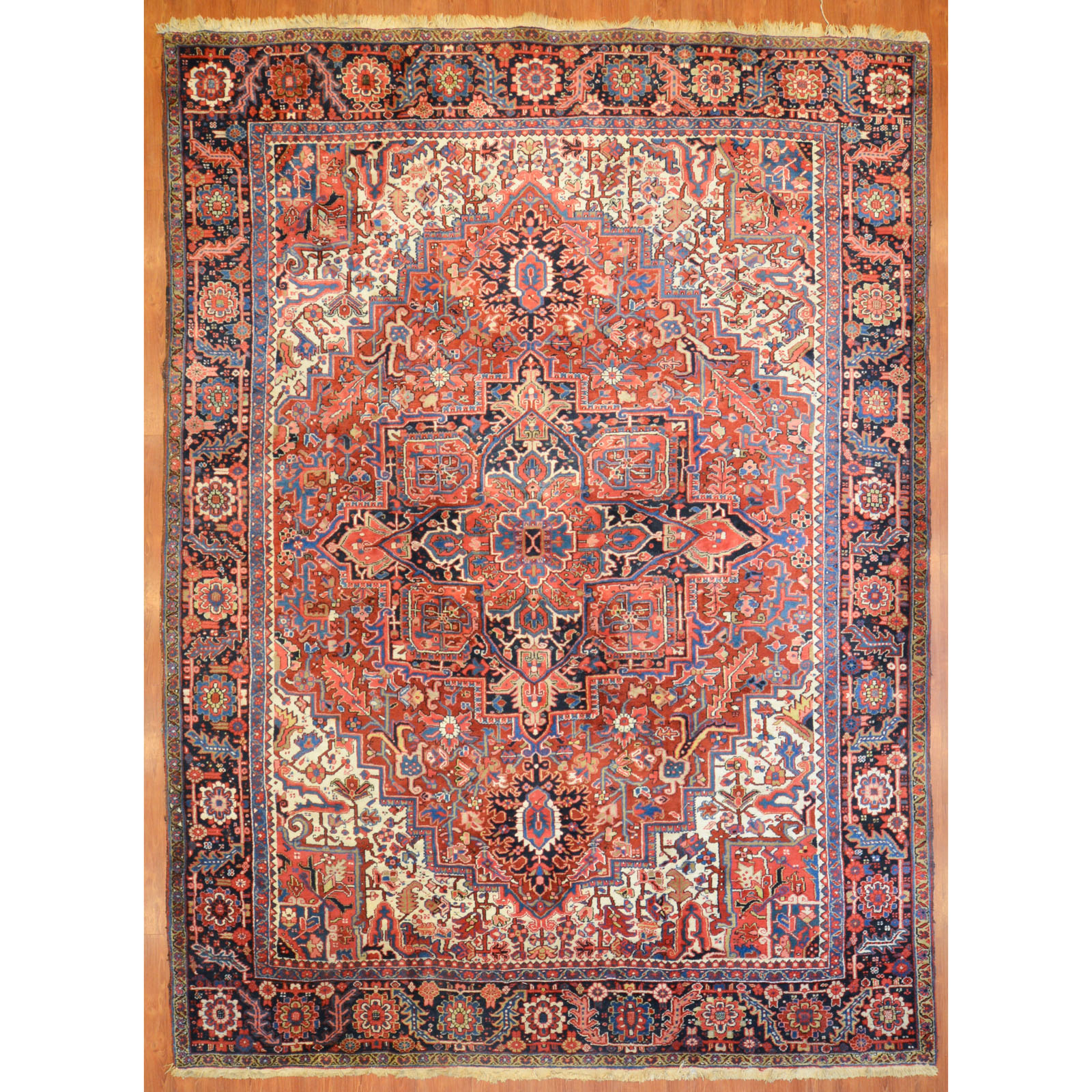 Appraisal: HERIZ CARPET PERSIA X Third quarter- th century hand-knotted wool