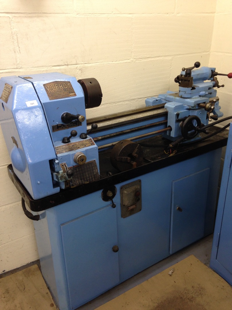 Appraisal: A Viceroy centre lathe model TDS with two three jaw