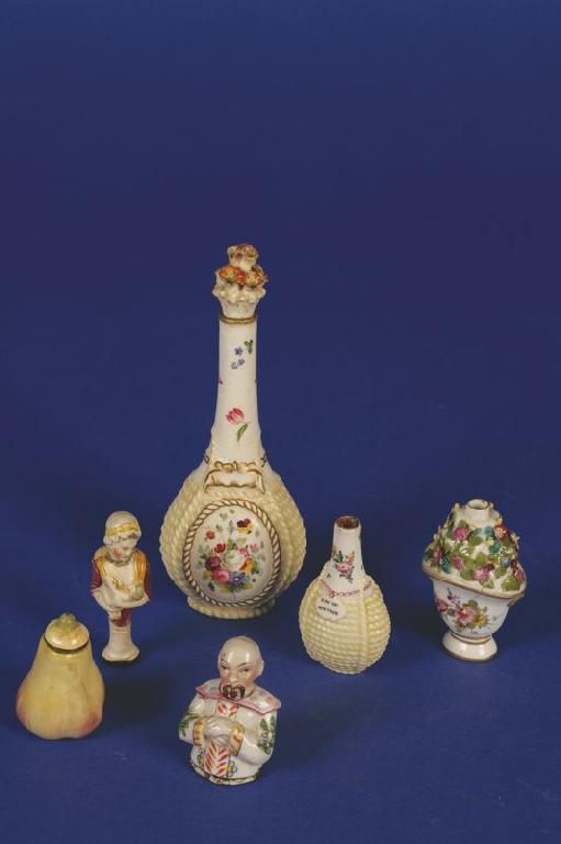 Appraisal: AN TH CENTURY STYLE MINIATURE SCENT FLASK encrusted overall with