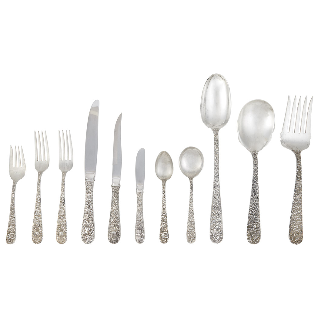 Appraisal: S Kirk Son Sterling Silver Flatware Service In the Repousse