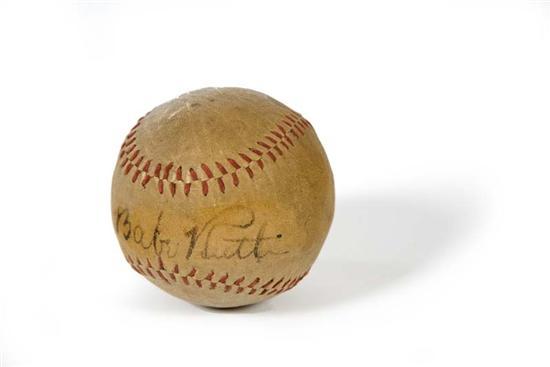 Appraisal: BABE RUTH SIGNED BASEBALL or unidentified league ball with Ruth's