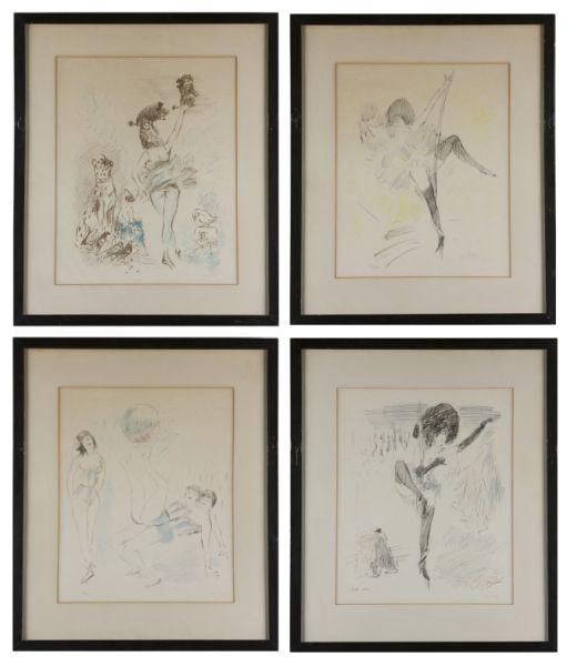 Appraisal: Marcel Vertes Fr - Four Lithographs the first titled Rope