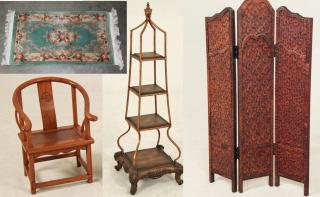 Appraisal: PIECE MISCELLANEOUS LOT CONSISTING OF AN ORIENTAL CHILDS CHAIR PART