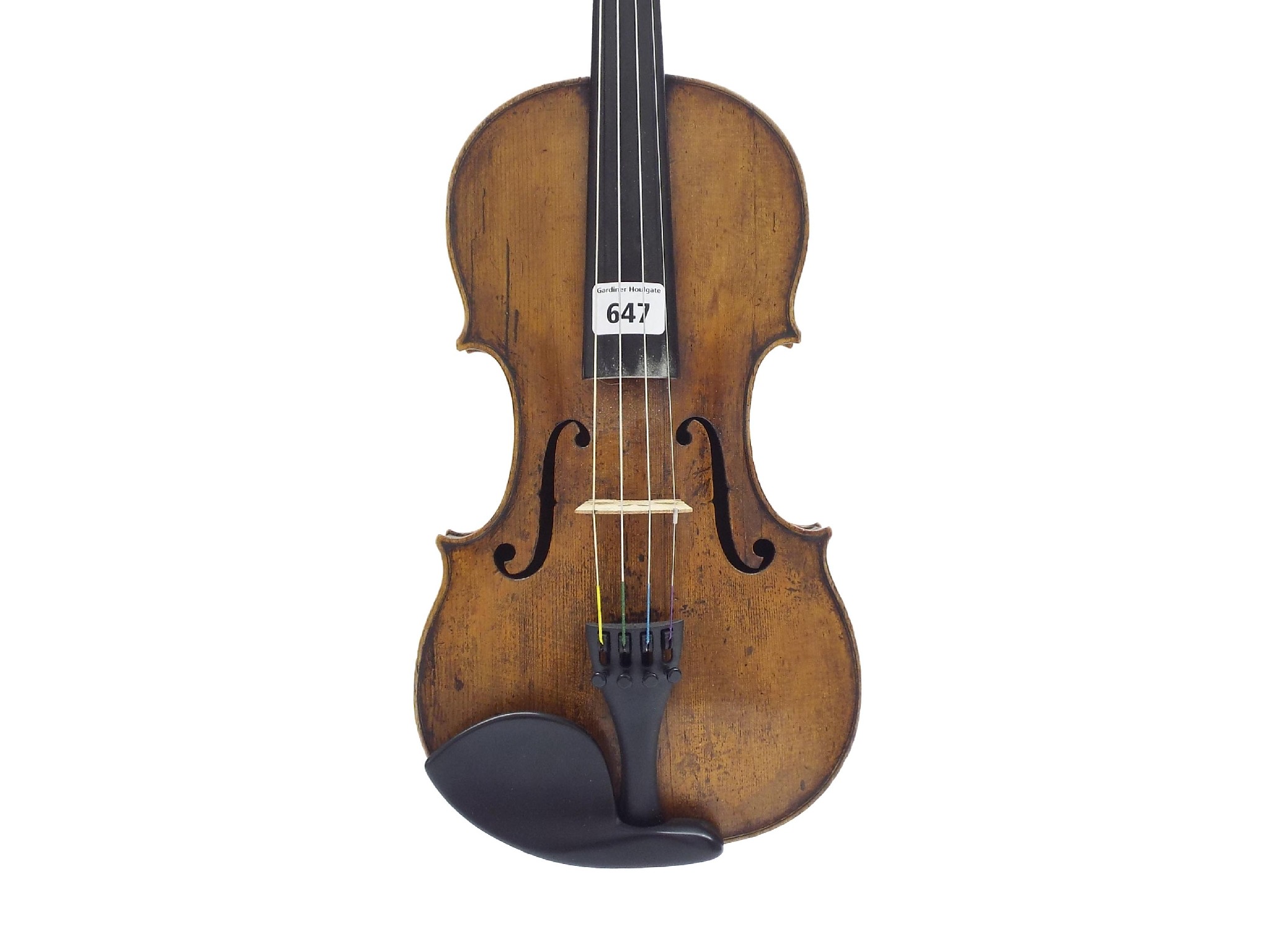 Appraisal: Interesting mid th century violin from the Castagneri School unlabelled