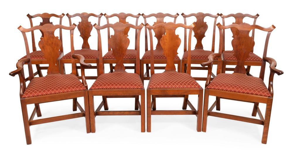 Appraisal: SET OF TEN ELDRED WHEELER CHIPPENDALE-STYLE CHAIRS MASSACHUSETTS TH CENTURY