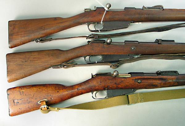 Appraisal: A lot of three antique bolt action military rifles Comprising