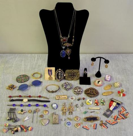 Appraisal: JEWELRY Unusual and Interesting Jewelry Grouping Includes a kt gold