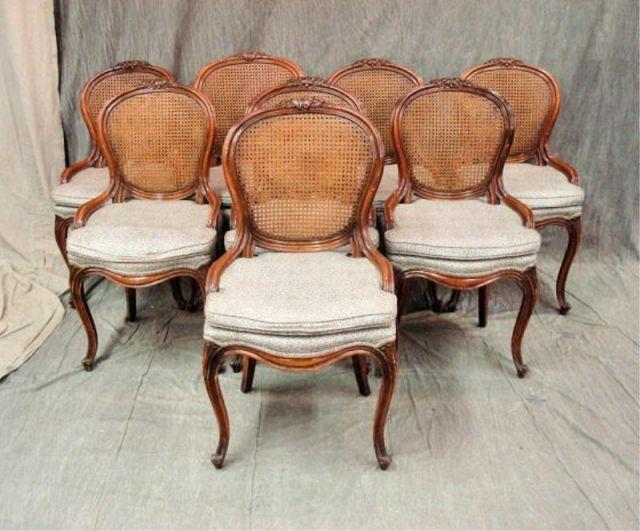 Appraisal: Dining Chairs with Upholstered Seats From a Floral Park NY