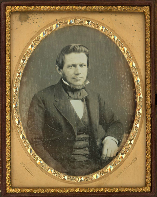 Appraisal: MEN DAGUERREOTYPES BY GURNEY BROADWAY Both quarter plates Man with