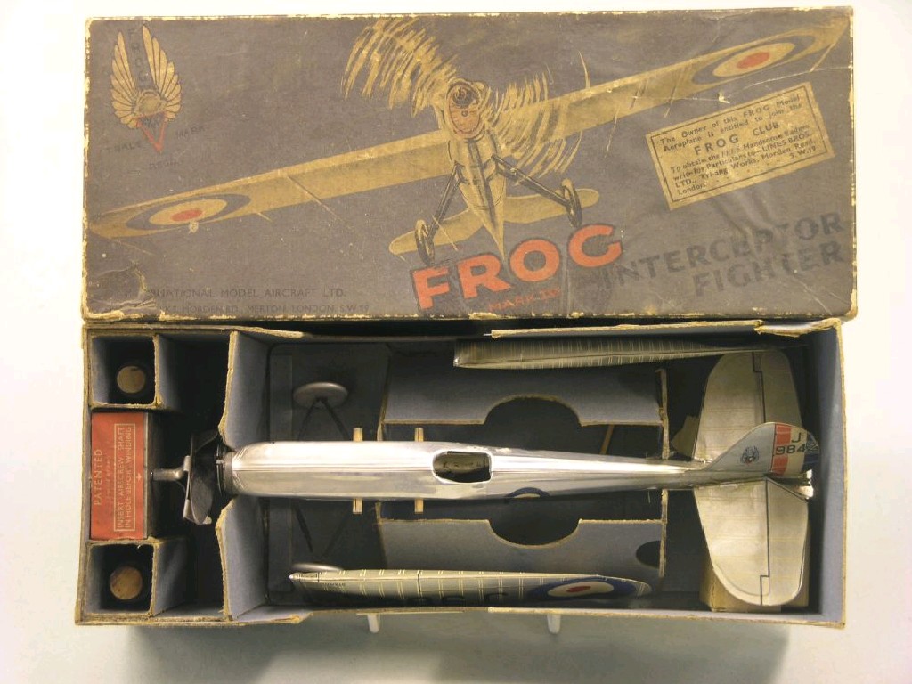 Appraisal: A Tri-Ang FROG Interceptor Fighter RAF livery in original box