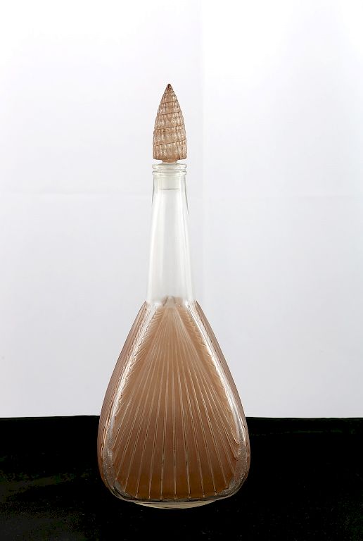 Appraisal: R Lalique Coquilles Glass Decanter with Stopper Lalique clear and