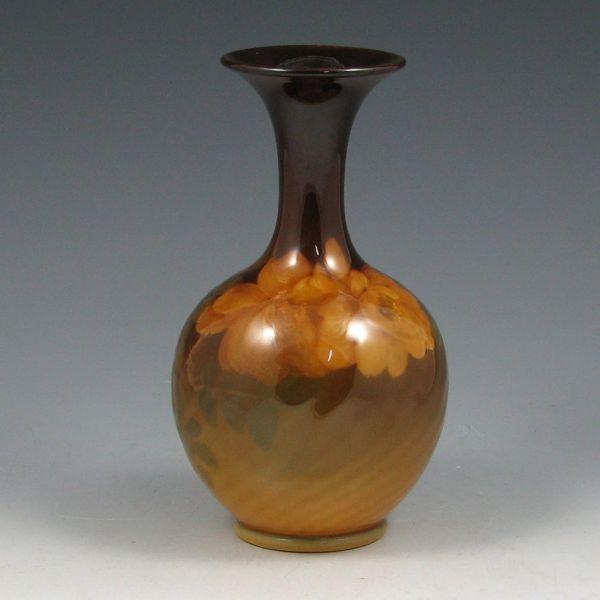 Appraisal: Rookwood bottle-shaped vase with yellow flowers by Virginia Demarest from