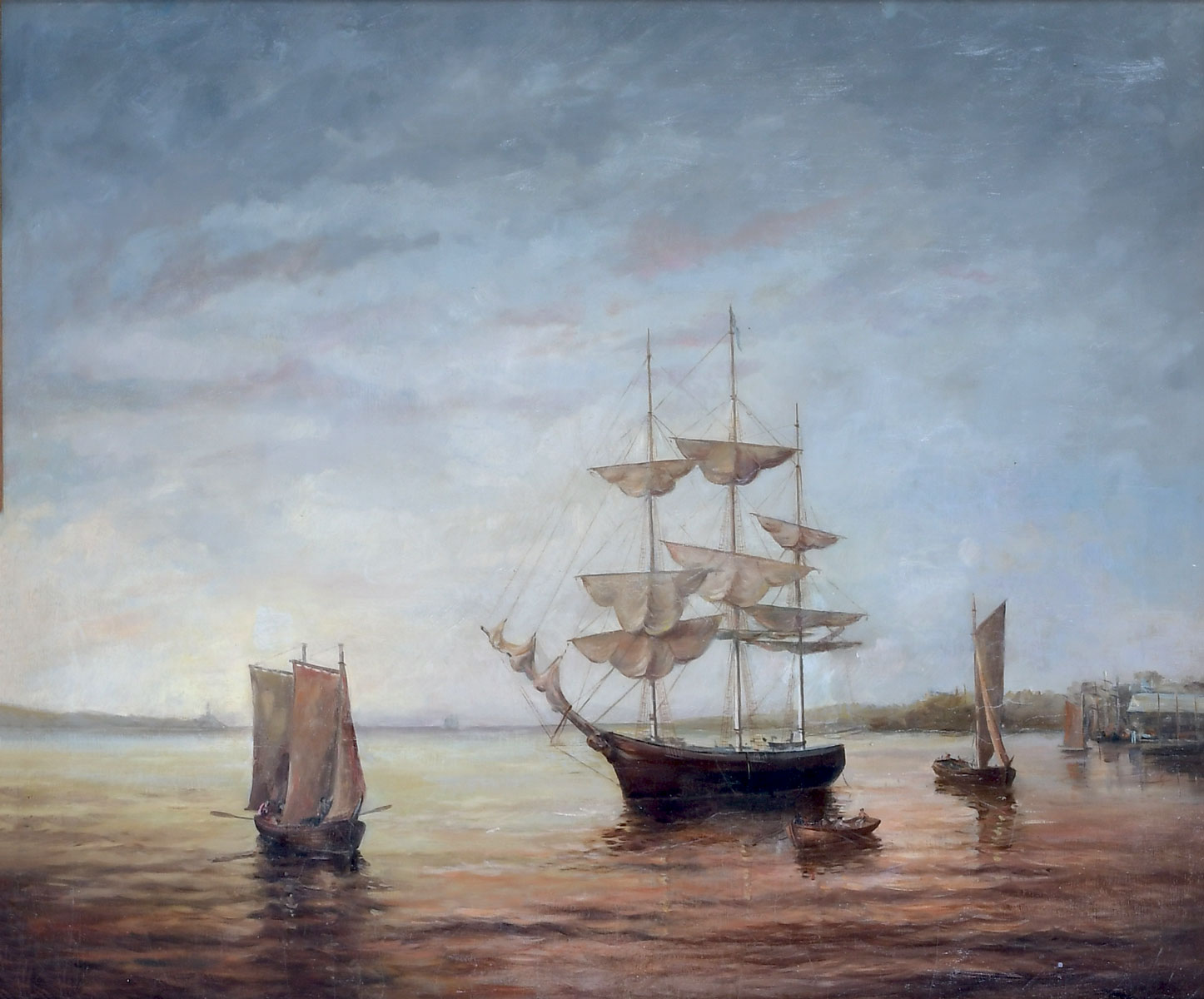 Appraisal: AMERICAN SCHOOL HARBOR PAINTING FIRST QUARTER TH CENTURY Possibly earlier