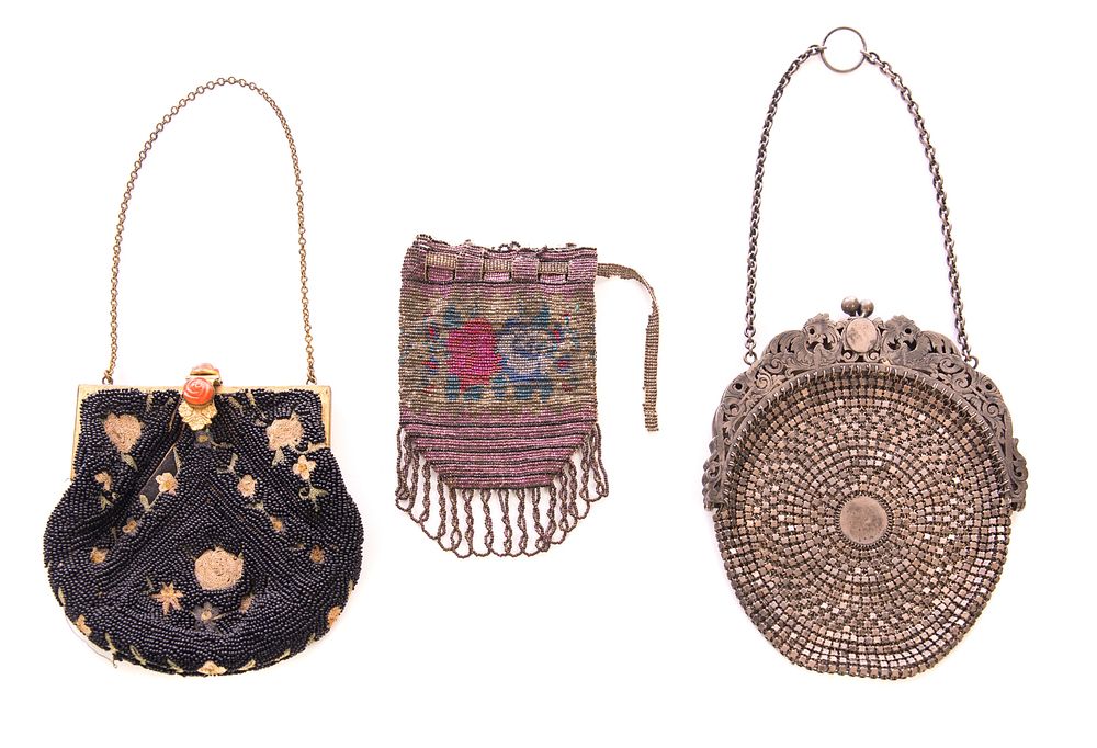 Appraisal: Victorian Mesh and Beaded Purses Victorian Mesh and Beaded Purses