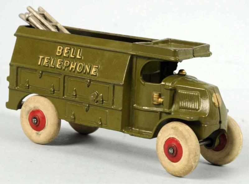 Appraisal: Cast Iron Hubley Bell Telephone Truck Toy American Second largest