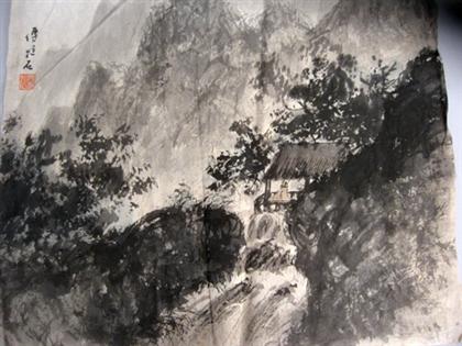 Appraisal: Chinese painting attributed to fu bao shi Color and ink