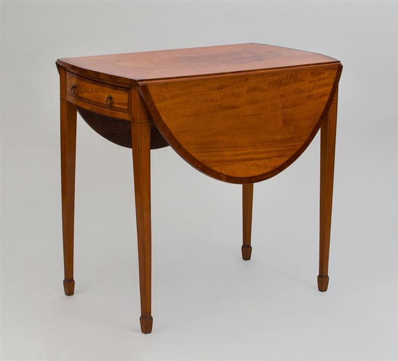 Appraisal: GEORGE III INLAID SATINWOOD PEMBROKE TABLE x x in Property