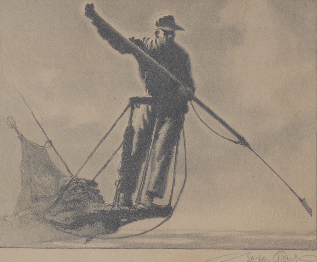 Appraisal: GRANT Gordon Hope American - Swordfisherman Lithograph Sight size ''