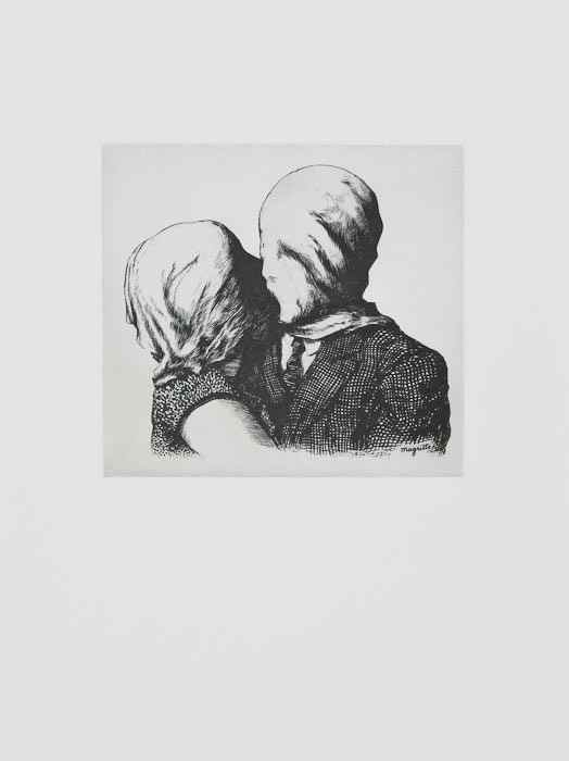 Appraisal: Ren Magritte - The Lovers etching a trial proof aside