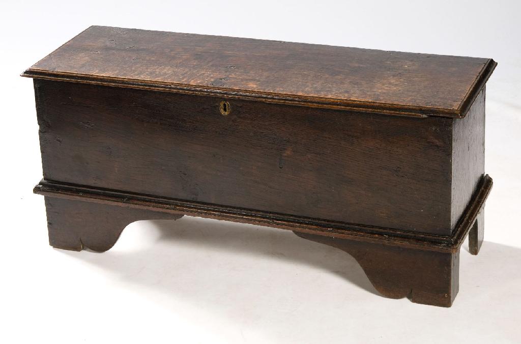 Appraisal: th CENTURY OAK SWORD CHEST the moulded top above plain