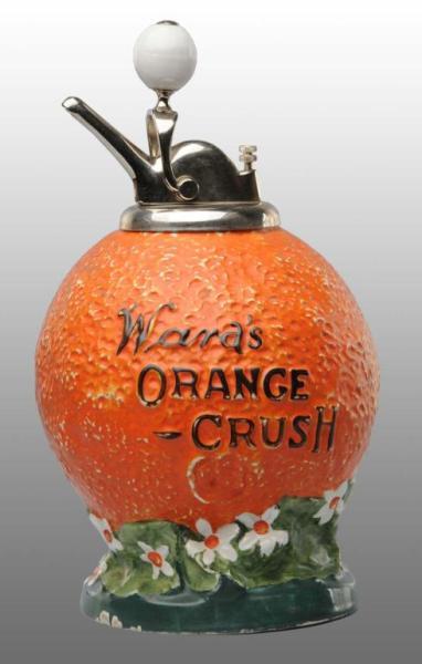 Appraisal: Ceramic Ward's Orange-Crush Syrup Dispenser Description Circa Includes reproduction ball