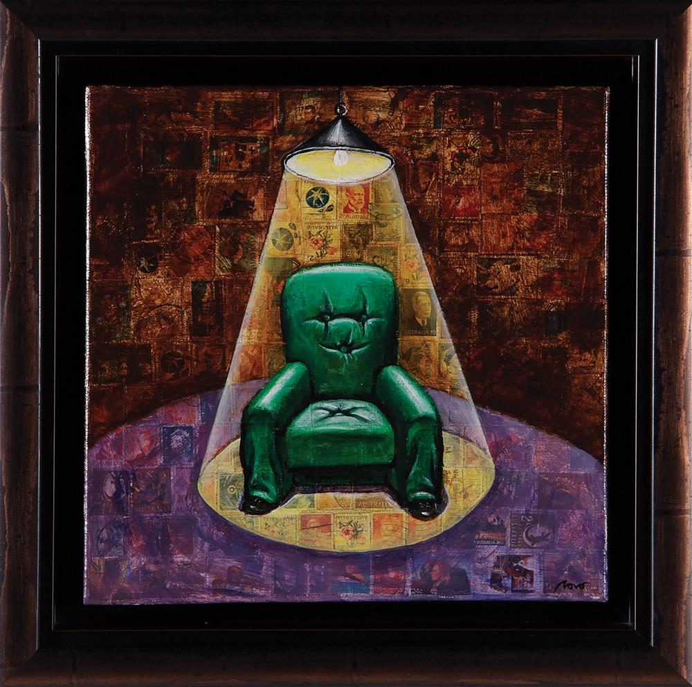 Appraisal: Marcelo Novo Virginia Argentinian b GREEN CHAIR mixed media on