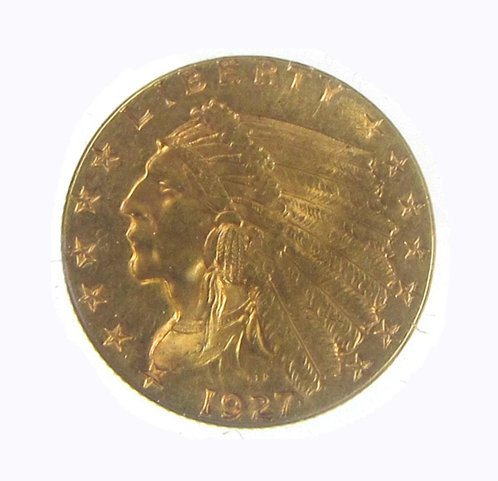 Appraisal: U S - GOLD COIN Indian head variety gold mm