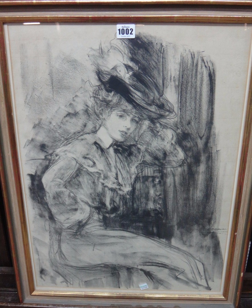 Appraisal: Albert de Belleroche - Seated Lady Lili Grenier two lithographs