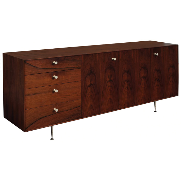 Appraisal: George Nelson Thin Edge sideboard by Herman Miller rosewood cabinet