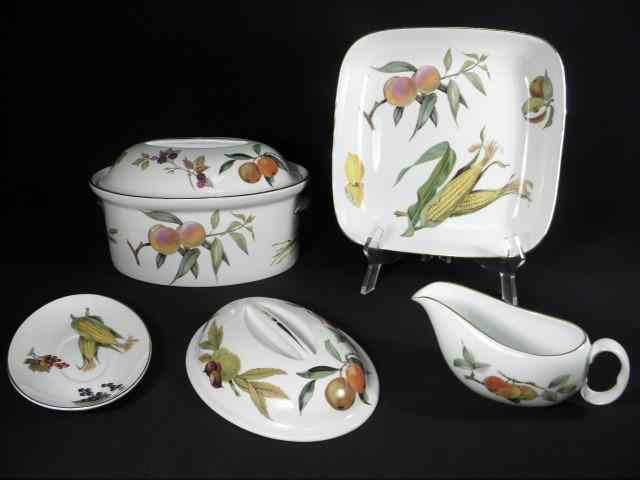 Appraisal: Small group lot of assorted Royal Worcester ''Evesham'' dinnerware Includes