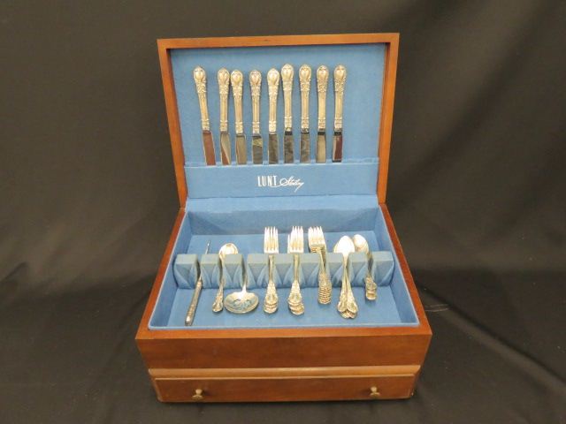 Appraisal: Lunt American Victorian Sterling Flatwareservice for with servers extras no