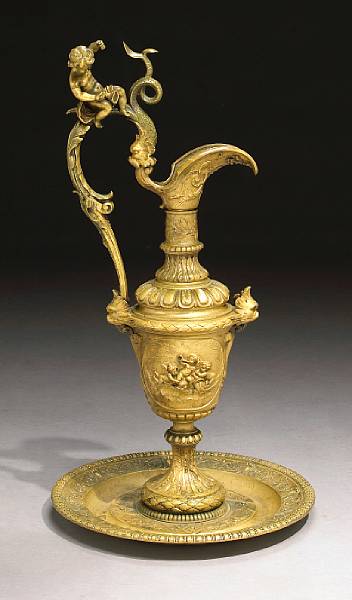 Appraisal: A Renaissance Revival bronze ewer late th century The sharply