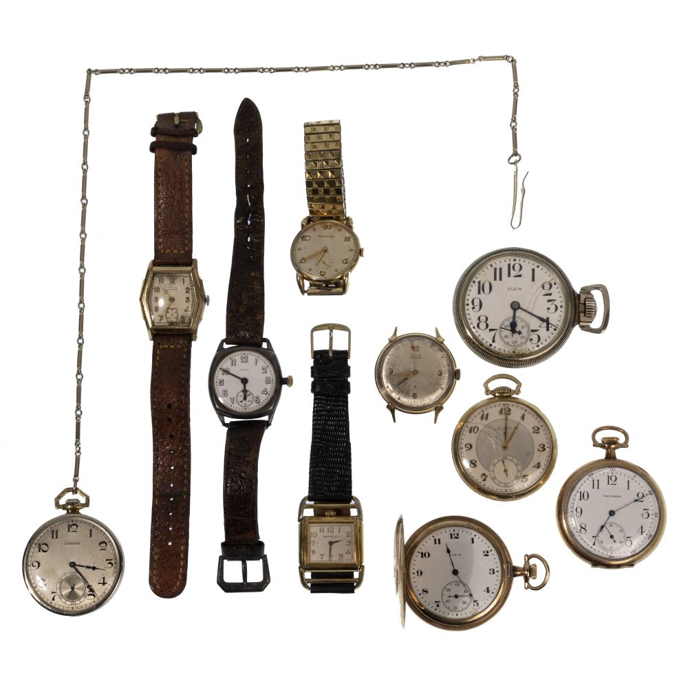 Appraisal: POCKET AND WRISTWATCH ASSORTMENT items including a Longines mm diameter