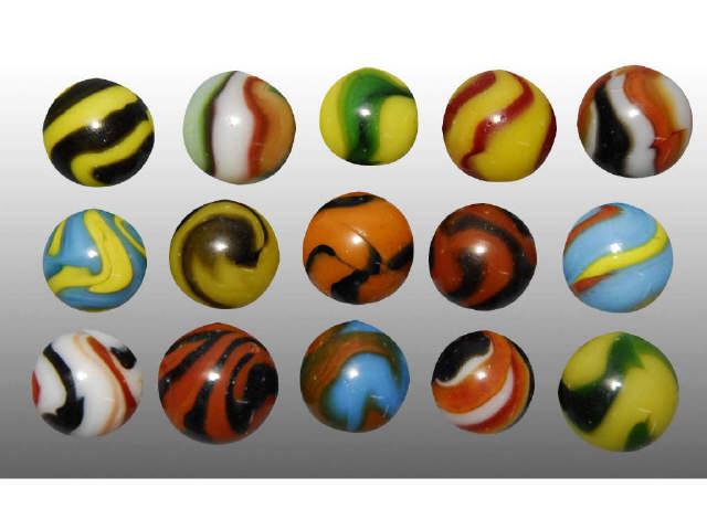 Appraisal: Lot of Peltier Marbles Description Bumble Bee Rebel Tiger Batman