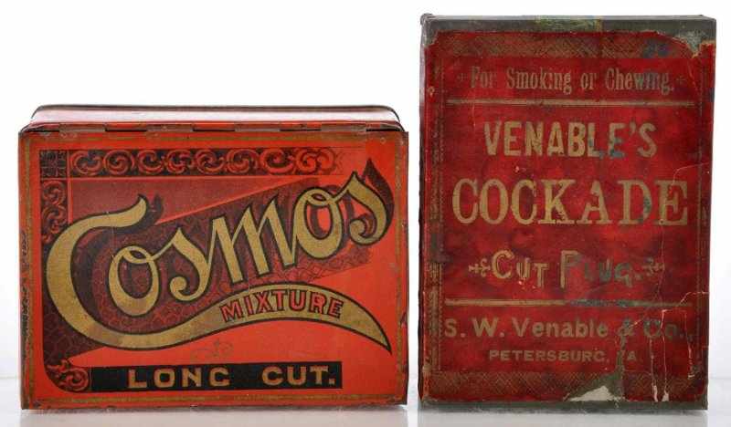 Appraisal: Lot of Square Corner Tobacco Tins Description Pre- lot includes