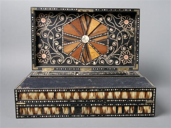 Appraisal: An Anglo-Indian Quillwork Lapdesk Length inches