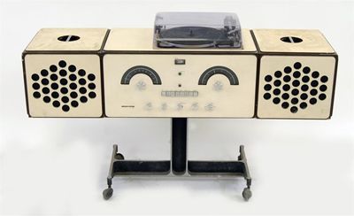 Appraisal: A Brionvega ee -FO ST portable turntable and radio designed