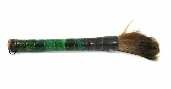 Appraisal: A Chinese jadeite calligraphy brush Length in