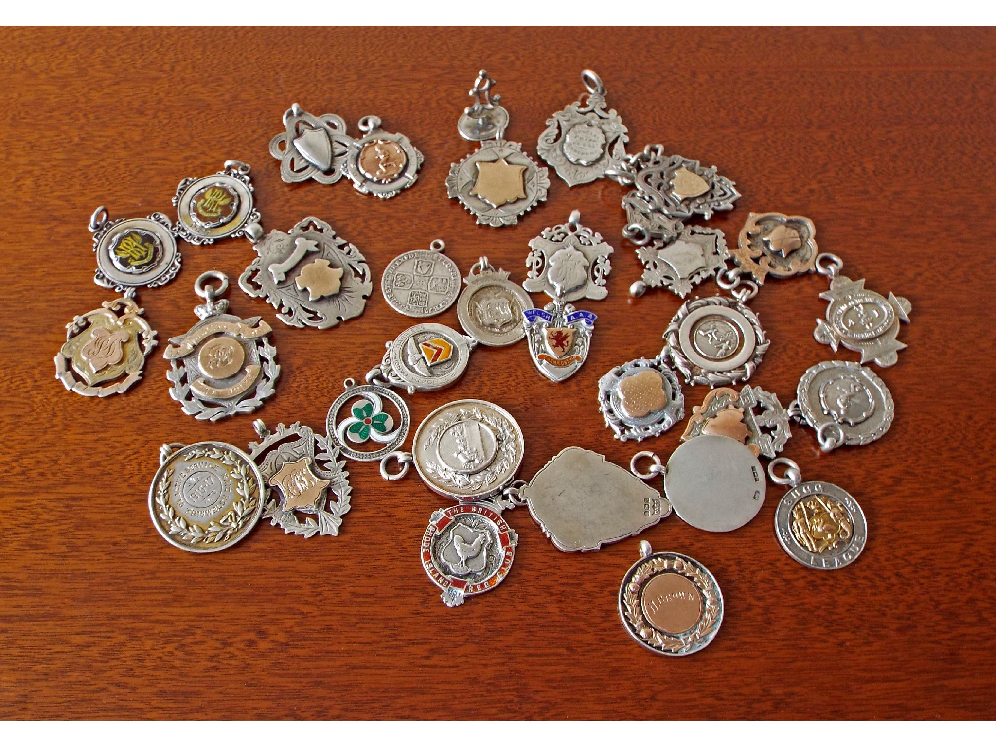 Appraisal: Collection of thirty-two various silver medals and tokens mainly relating