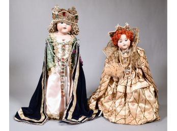 Appraisal: First example depicting Queen Philippa doll features sleep eyes slightly