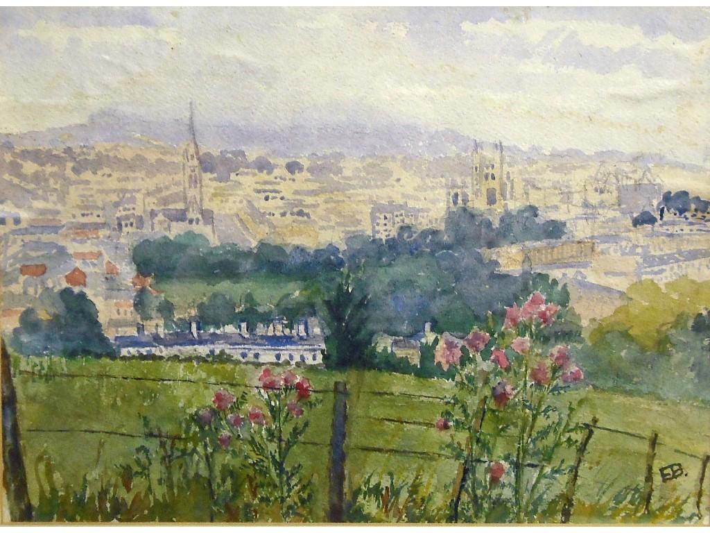 Appraisal: th century School - landscape view over the city of