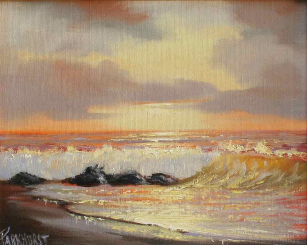 Appraisal: PARKHURST Violet American - ''Golden Seas'' OIL Canvas '' x