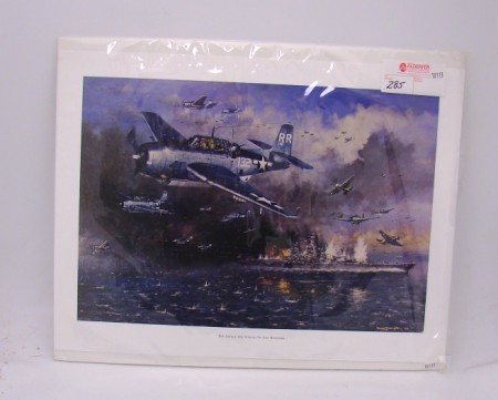 Appraisal: Tony Fachet color print depicting the Attack and Sinking of