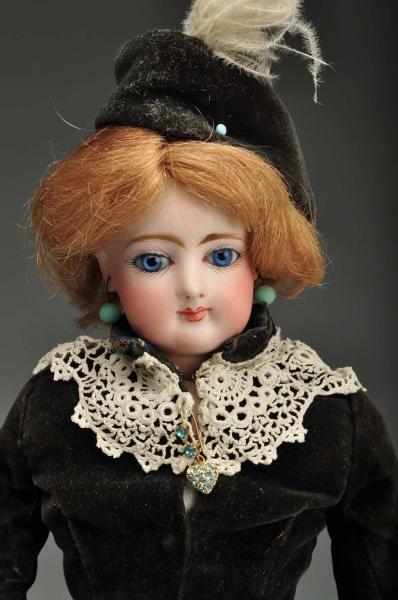 Appraisal: French Bisque Head Fashion Doll Description Bisque swivel head on