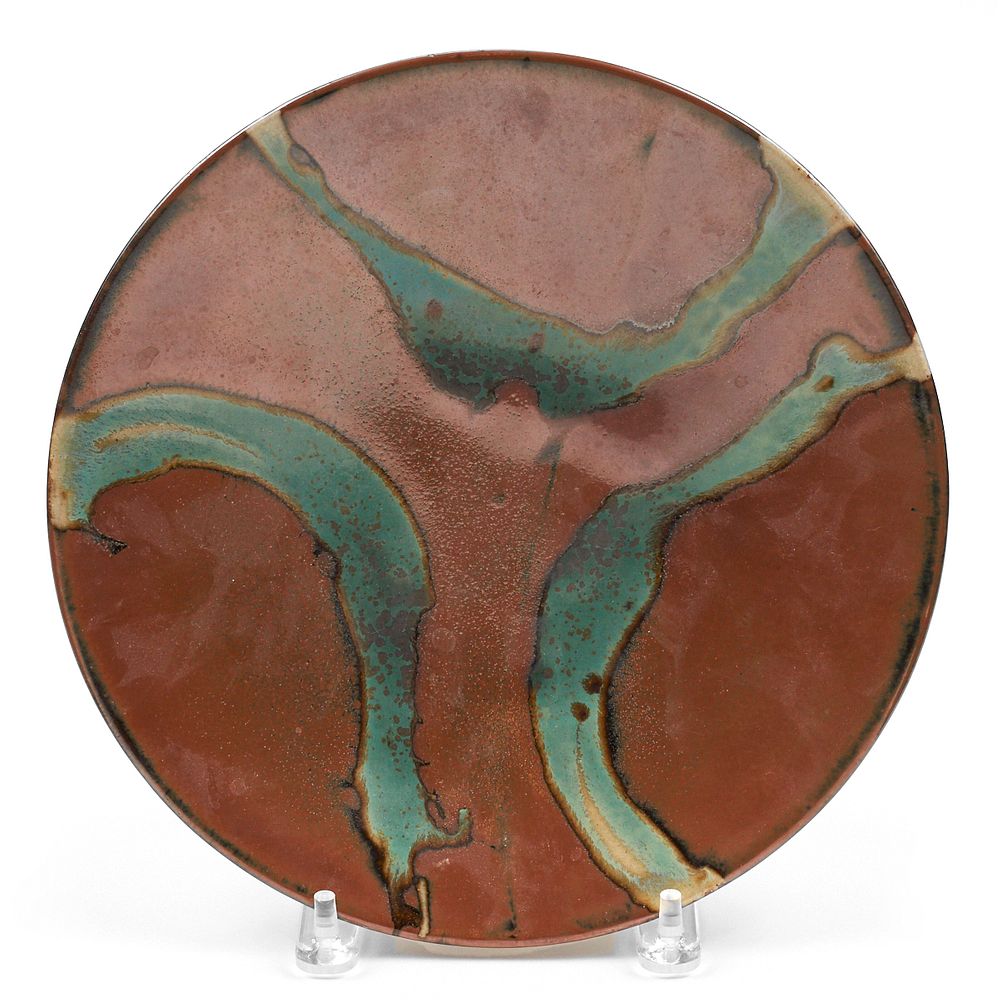 Appraisal: Shoji Hamada Style Studio Pottery Platter In the style of