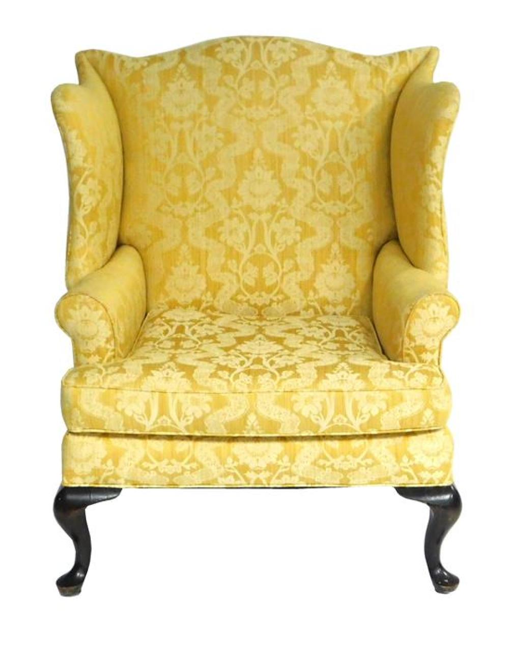 Appraisal: Queen Anne style wing chair late th early th C